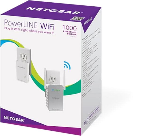 WiFi Booster NETGEAR Powerline AV2 AC650 PLW1000 Packaging/box