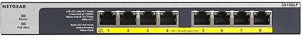 Switch Netgear GS108LP Connectivity (ports)