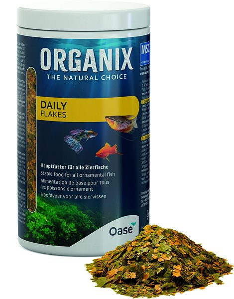 Food for aquarium fish ORGANIX Daily Flakes 1000 ml MSC .