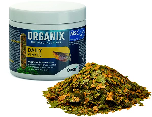 Aquarium fish food ORGANIX Daily Flakes 175 ml MSC .