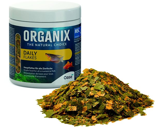 Food for aquarium fish ORGANIX Daily Flakes 250 ml MSC .