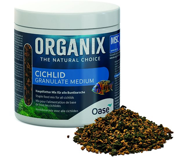 Food for aquarium fish ORGANIX Cichlid Granulate M 500 ml MSC .