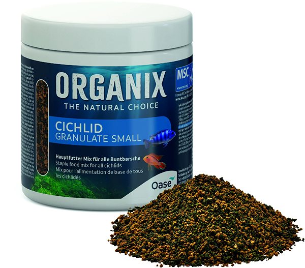 Food for aquarium fish ORGANIX Cichlid Granulate S 250 ml MSC .