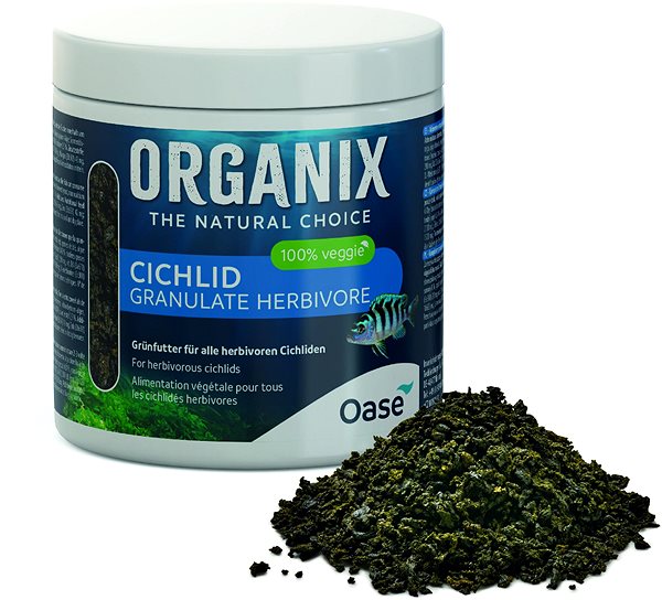 Food for aquarium fish ORGANIX Cichlid Herb. Granulate 500 ml .
