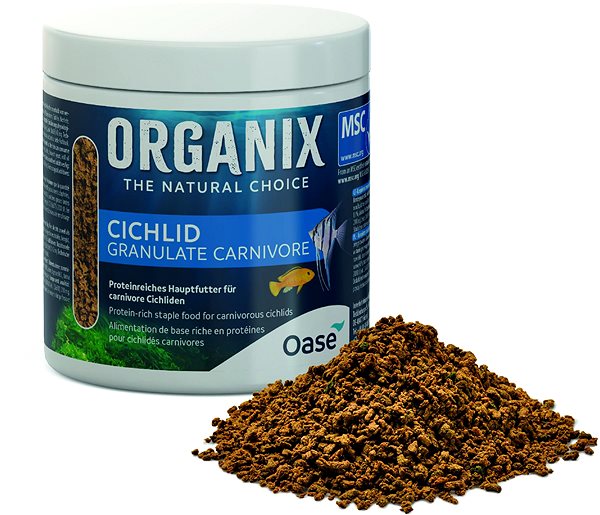Food for aquarium fish ORGANIX Cichlid Carni. Gran. 500 ml MSC .