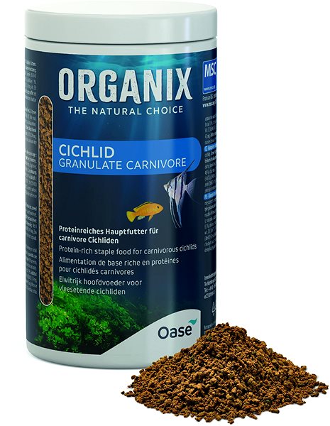 Food for aquarium fish ORGANIX Cichlid Carni. Gran. 1000 ml MSC .