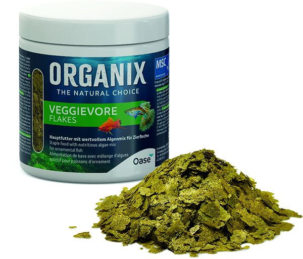 Food for aquarium fish ORGANIX Veggievore Flakes 250 ml MSC .