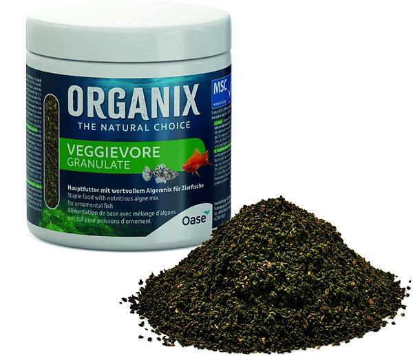 Food for aquarium fish ORGANIX Veggievore Granulate 250 ml MSC .