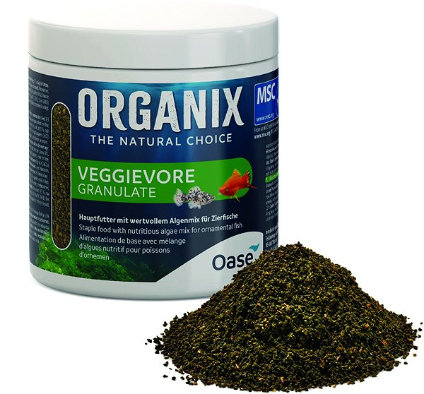 Food for aquarium fish ORGANIX Veggievore Granulate 500 ml MSC .