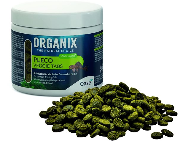 Food for aquarium fish ORGANIX Pleco Veggie Tabs 175 ml .