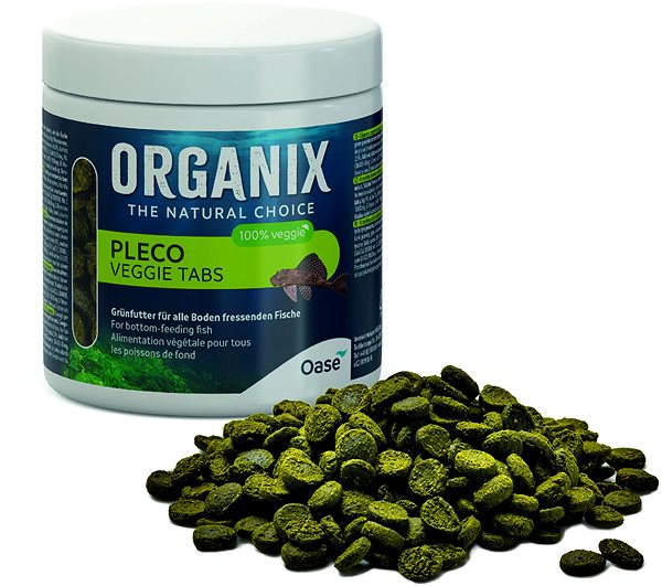 Food for aquarium fish ORGANIX Pleco Veggie Tabs 250 ml .