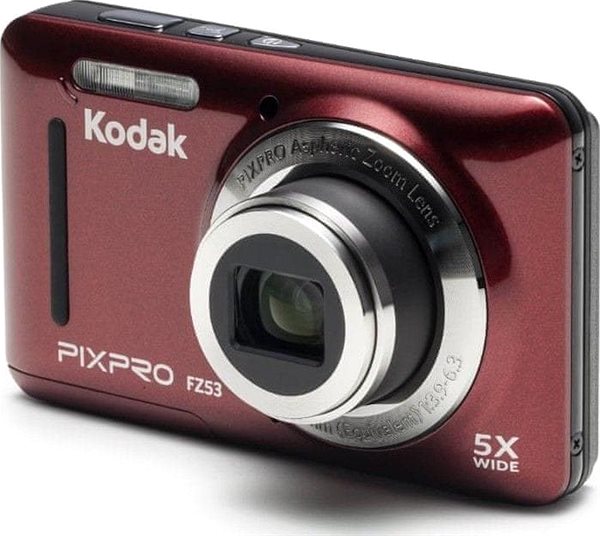 Digitális fényképezőgép Kodak FriendlyZoom FZ53 piros Jellemzők/technológia