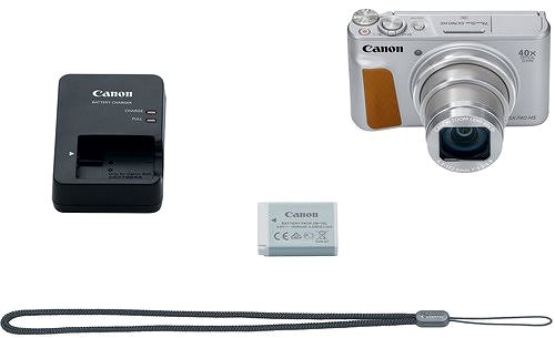 Digitális fényképezőgép Canon PowerShot SX740 HS ezüst Csomag tartalma