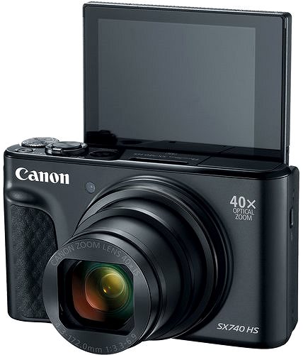 Digitalkamera Canon PowerShot SX740 HS schwarzes Travelkit Mermale/Technologie