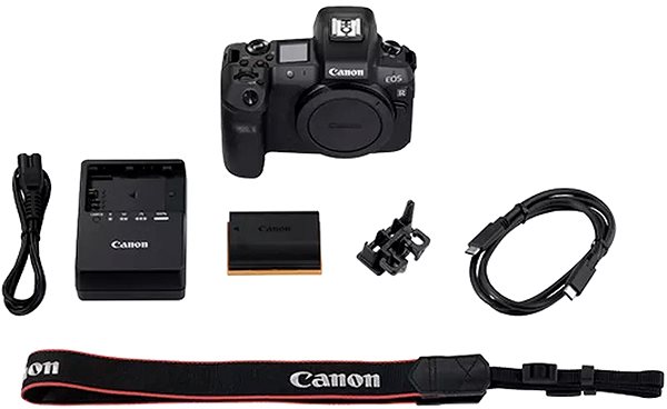 Digitálny fotoaparát Canon EOS R telo Obsah balenia