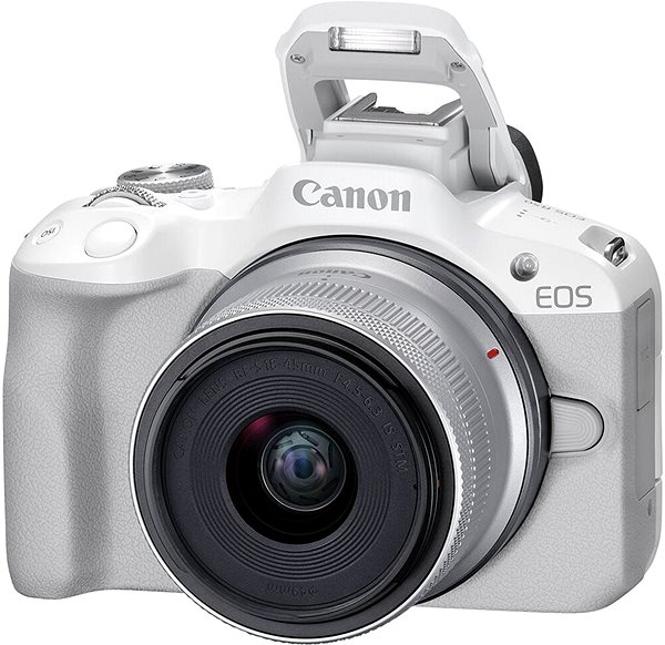 Digitális fényképezőgép Canon EOS R50 fehér + RF-S 18-45mm f/4.5-6.3 IS STM ...
