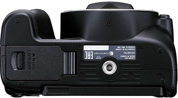 Digitális fényképezőgép Canon EOS 250D váz, fekete Alulnézet