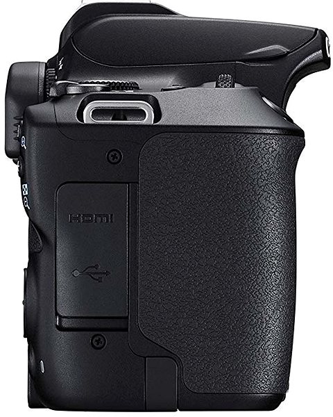 Digitális fényképezőgép Canon EOS 250D, fekete +  EF-S 18-55 mm f/3,5-5,6 DC III Value Up Kit Alulnézet