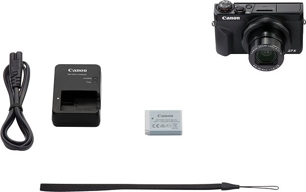 Digitális fényképezőgép Canon PowerShot G7 X Mark III Webcam Kit - fekete Csomag tartalma