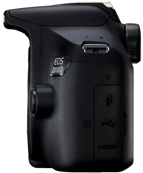 Digitalkamera Canon EOS 2000D + EF-S 18-55 mm f/3,5-5,6 DC III Value Up Kit Bodenseite