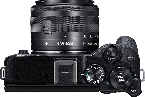 Digitalkamera Canon EOS M6 Mark II + EF-M 15-45 mm f/3.5-6.3 IS STM + EVF Sucher Screen