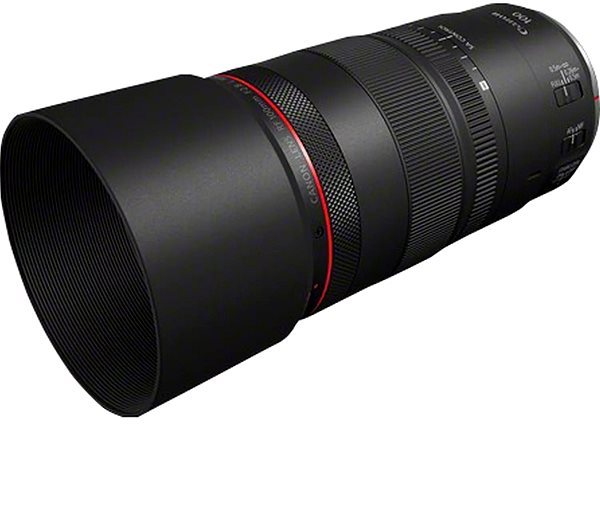 Objektiv Canon RF 100mm f/2.8 L makro IS USM Seitlicher Anblick