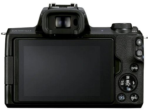 Digitalkamera Canon EOS M50 Mark II schwarz + EF-M 15-45 mm f/3.5-6.3 IS STM Rückseite