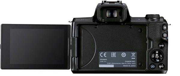 Digitalkamera Canon EOS M50 Mark II schwarz + EF-M 15-45 mm f/3.5-6.3 IS STM + EF-M 55-200 mm f/4.5-6.3 IS STM Mermale/Technologie