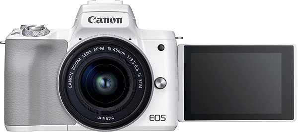 Digitalkamera Canon EOS M50 Mark II weiß + EF-M 15-45 mm f/3.5-6.3 IS STM Mermale/Technologie
