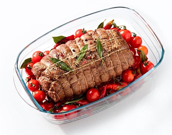 Baking Mould Ocuisine Glass Baking Dish with Lid 33 x 19cm Lifestyle