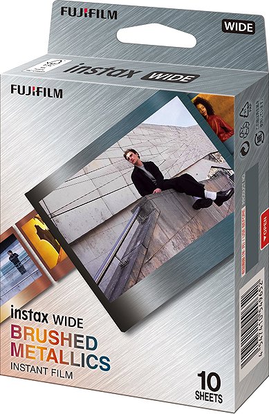 Fujifilm Instax Wide Film Brushed Metal 10pcs Photo Paper.