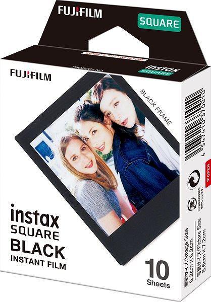 Fotópapír FujiFilm film Instax square Black frame 10 db ...