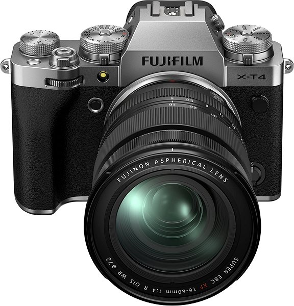 Digitális fényképezőgép Fujifilm X-T4 + XF 16-80 mm f/4,0 R OIS WR ezüst ...