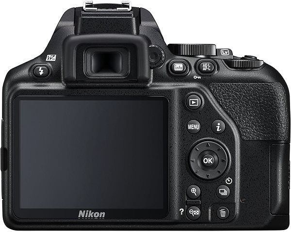 Digitális fényképezőgép Nikon D3500 fekete + AF-P DX 18-55 mm f/3,5-5,6G Hátoldal