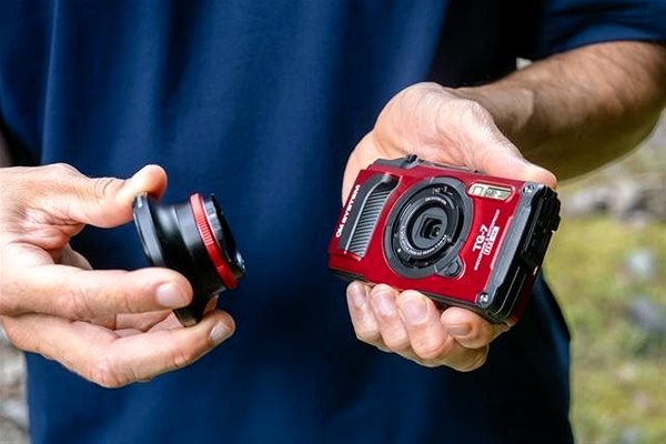 Digitalkamera OM System TG-7 rot + Unterwassergehäuse PT-059 ...