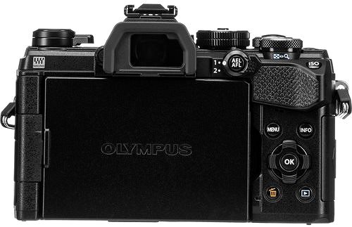 Digitális fényképezőgép Olympus OM-D E-M5 Mark III váz fekete Hátoldal