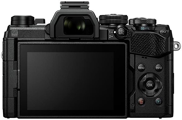 Digitálny fotoaparát Olympus OM-D E-M5 Mark III + 12 – 45 mm f/4 PRO čierny Zadná strana