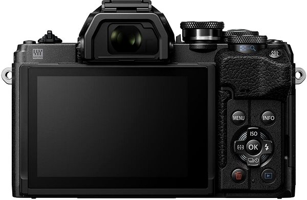 Digitális fényképezőgép Olympus OM-D E-M10 Mark IV + ED 14-42 mm f/3.5-5.6 EZ, fekete Hátoldal