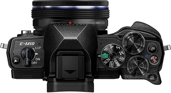 Digitális fényképezőgép Olympus OM-D E-M10 Mark IV + ED 14-42 mm f/3.5-5.6 EZ, fekete Képernyő