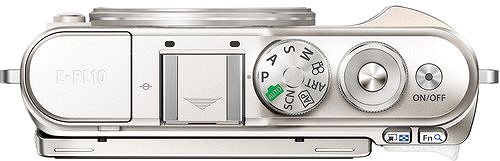 Digitalkamera Olympus PEN E-PL10 weiß + ED 14-42 mm f/3.5-5.6 EZ silber Screen