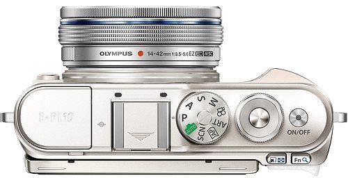 Digitálny fotoaparát Olympus PEN E-PL10 biely + Pancake Zoom Kit 14–42 mm strieborný Screen