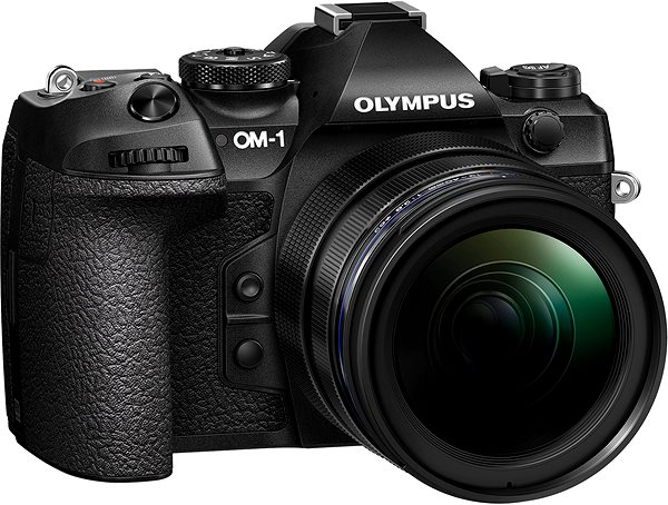 Digitalkamera OM SYSTEM OM-1 + 12-40 mm PRO II - schwarz Seitlicher Anblick