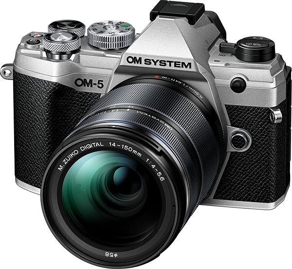 Digitálny fotoaparát OM SYSTEM OM-5 kit 14 – 150 mm strieborný ...