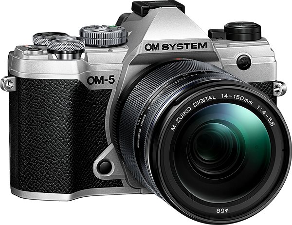 Digitálny fotoaparát OM SYSTEM OM-5 kit 14 – 150 mm strieborný ...