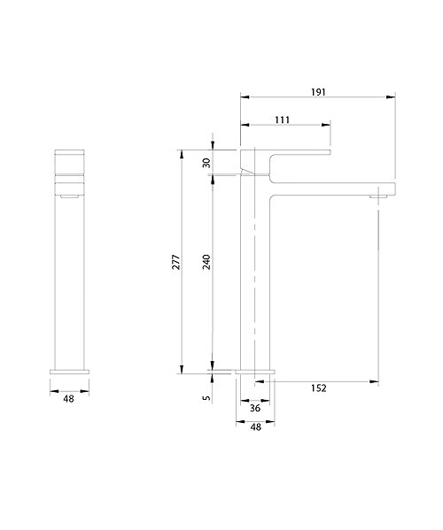 Tap OMNIRES BARETTI basin mixer, tall, chrome (BA7812CR) ...