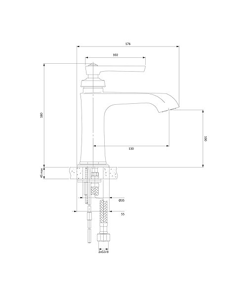 Tap OMNIRES ARMANCE basin mixer, chrome (AM5210CR) ...