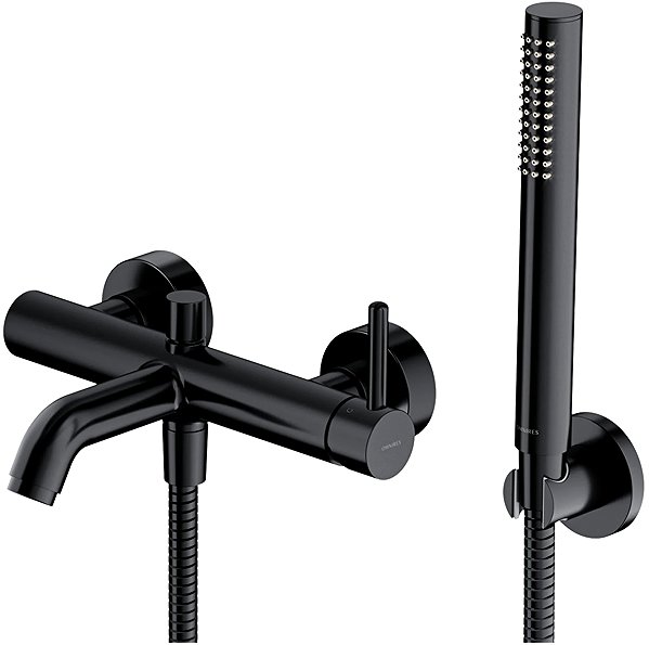 Tap OMNIRES Y bath mixer with shower set, black (Y1231BL) ...