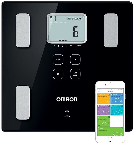Bathroom Scale Omron VIVA, 3 years warranty Features/technology