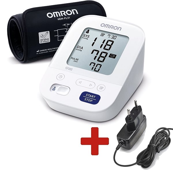 Pressure Monitor Omron M400 Comfort + POWER SOURCE (SET) ...