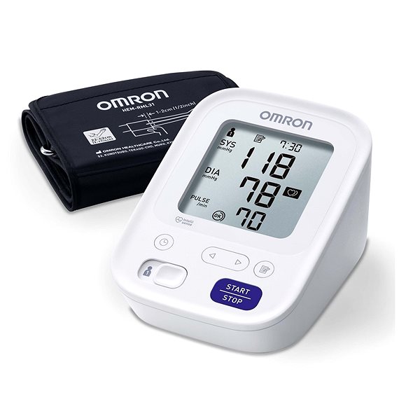 Pressure Monitor Omron M3 Easy Digital Pressure Gauge with Colour Hypertension Indicator and AFIB Detection Features/technology
